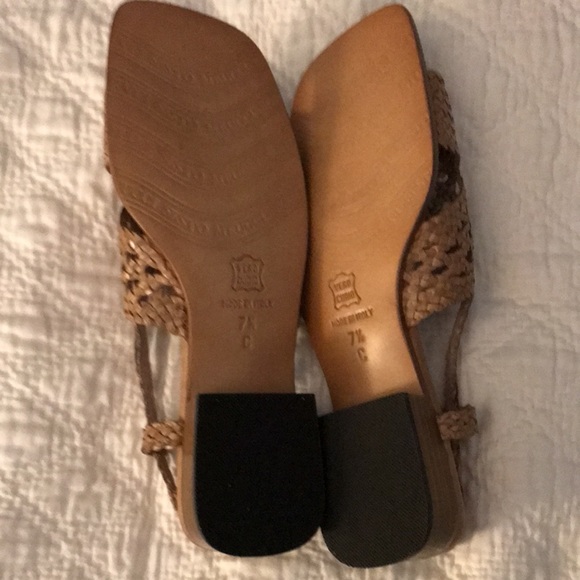 Women's Brown Woven Sandals Sesto Meucci leather sandals New. 7.5 C - Picture 4 of 7